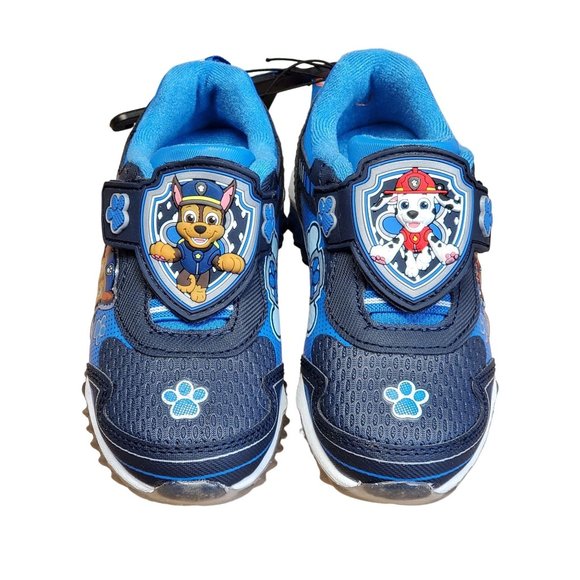 Paw Patrol Light Up Sneakers, Size 7, Blue, New - Picture 1 of 9
